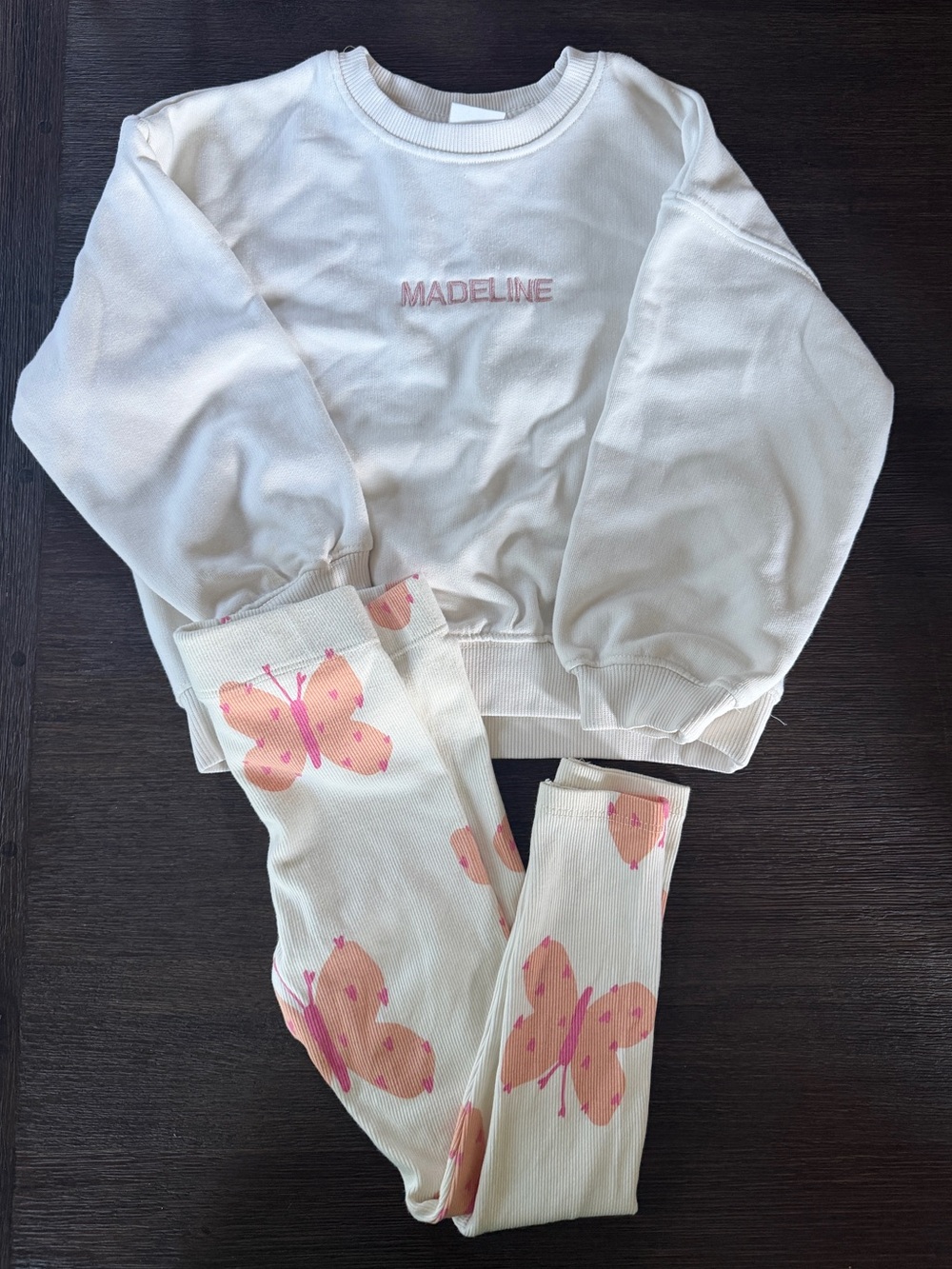 Zara Set, Madeline Crewneck and Buttedfly Leggings